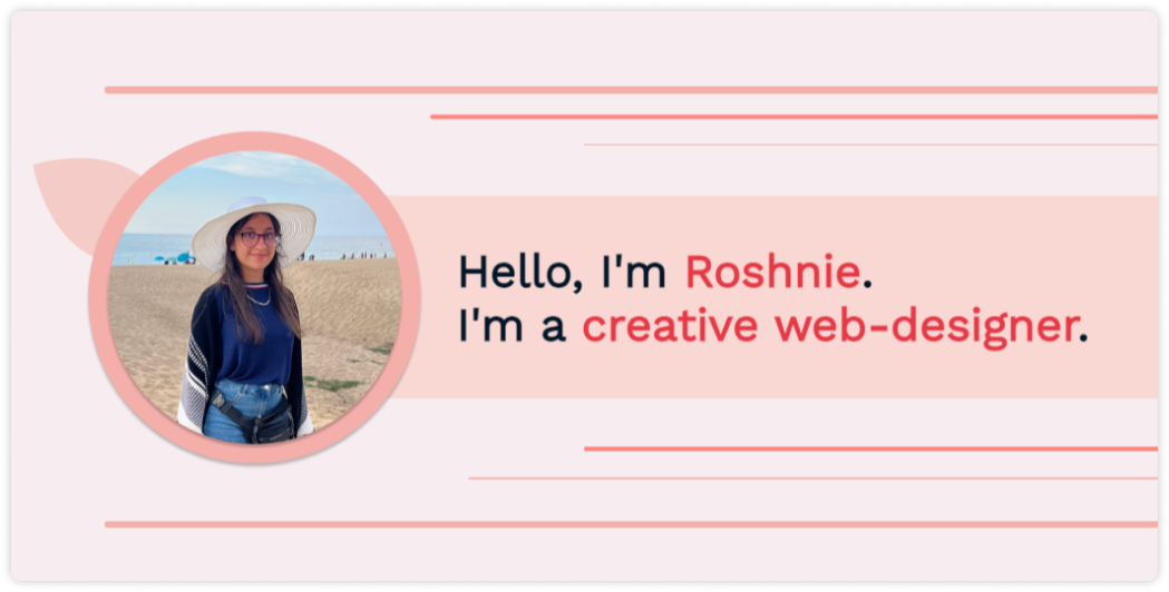 front of virtual business card