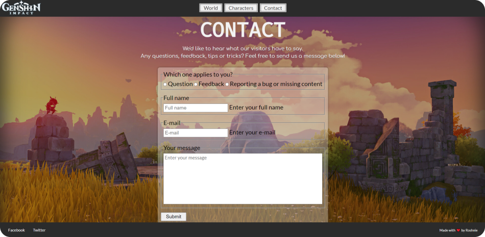 contact form